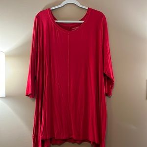 Lane Bryant red tunic, size 26/28